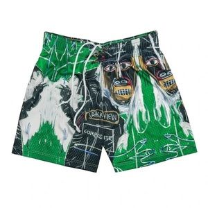 Bravest Studios Jean-Michel Basquiat Shorts Green Size XS New